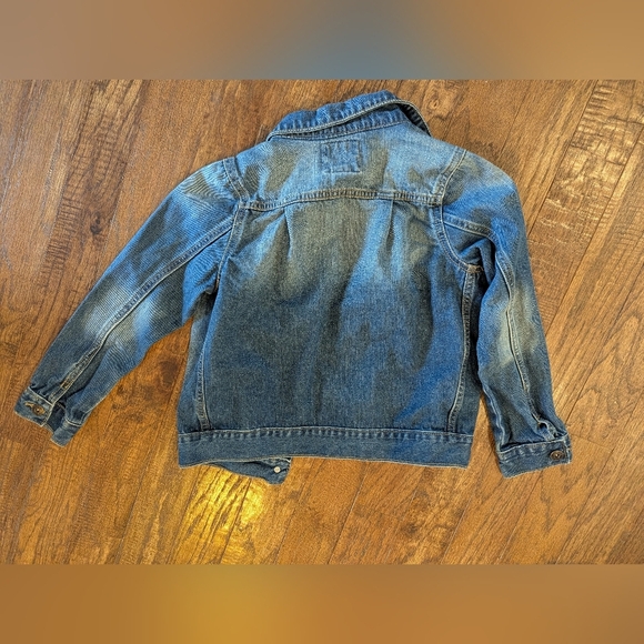 OshKosh B'gosh Medium Stone Wash Blue Denim Jean Jacket Pockets Girls Size 10 - Picture 7 of 9